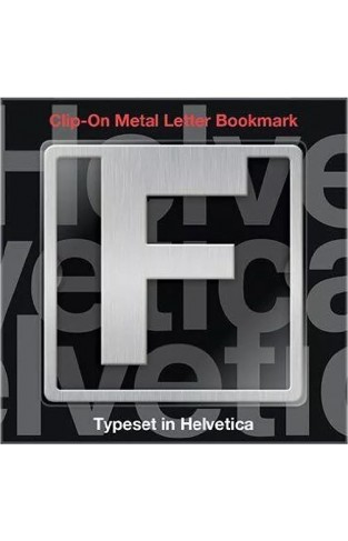 Helvetica Clip On Letter Bookmark   F